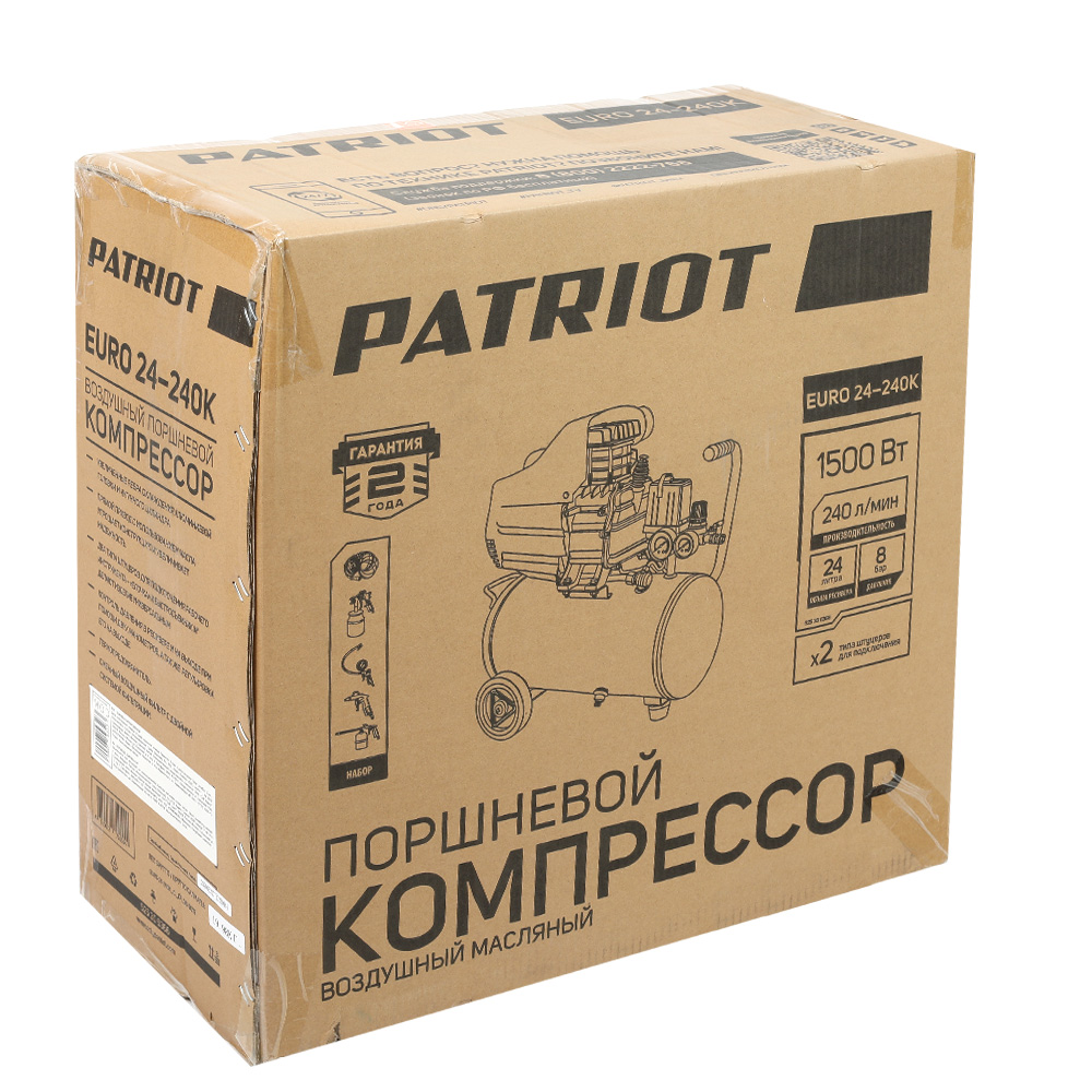 Компрессор поршневой масляный Patriot EURO 24-240K 525306366
