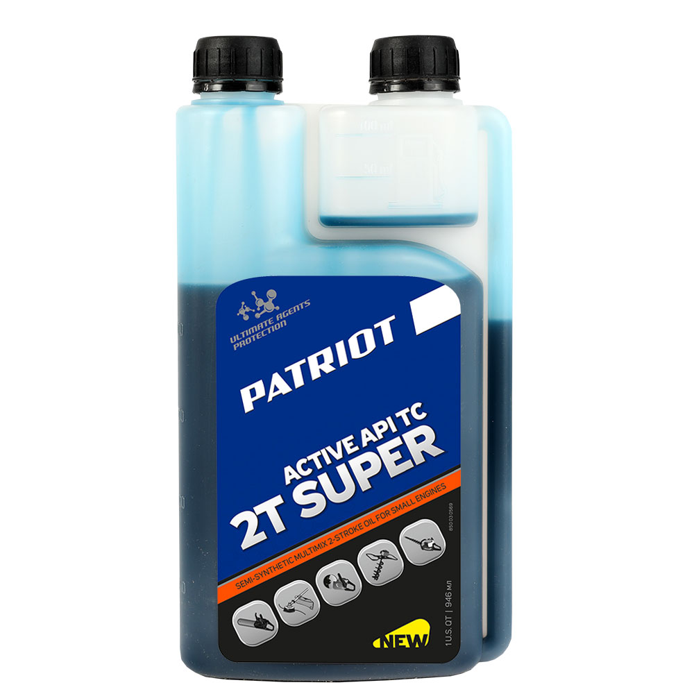 Масло 2-х тактное полусинтетическое Patriot SUPER ACTIVE 0,946 л 850030569 ― PATRIOT